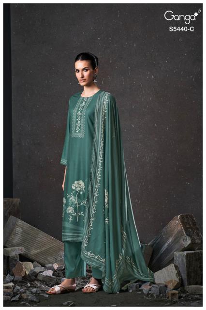 Ganga preisna 5440 bandini dress material wholesale